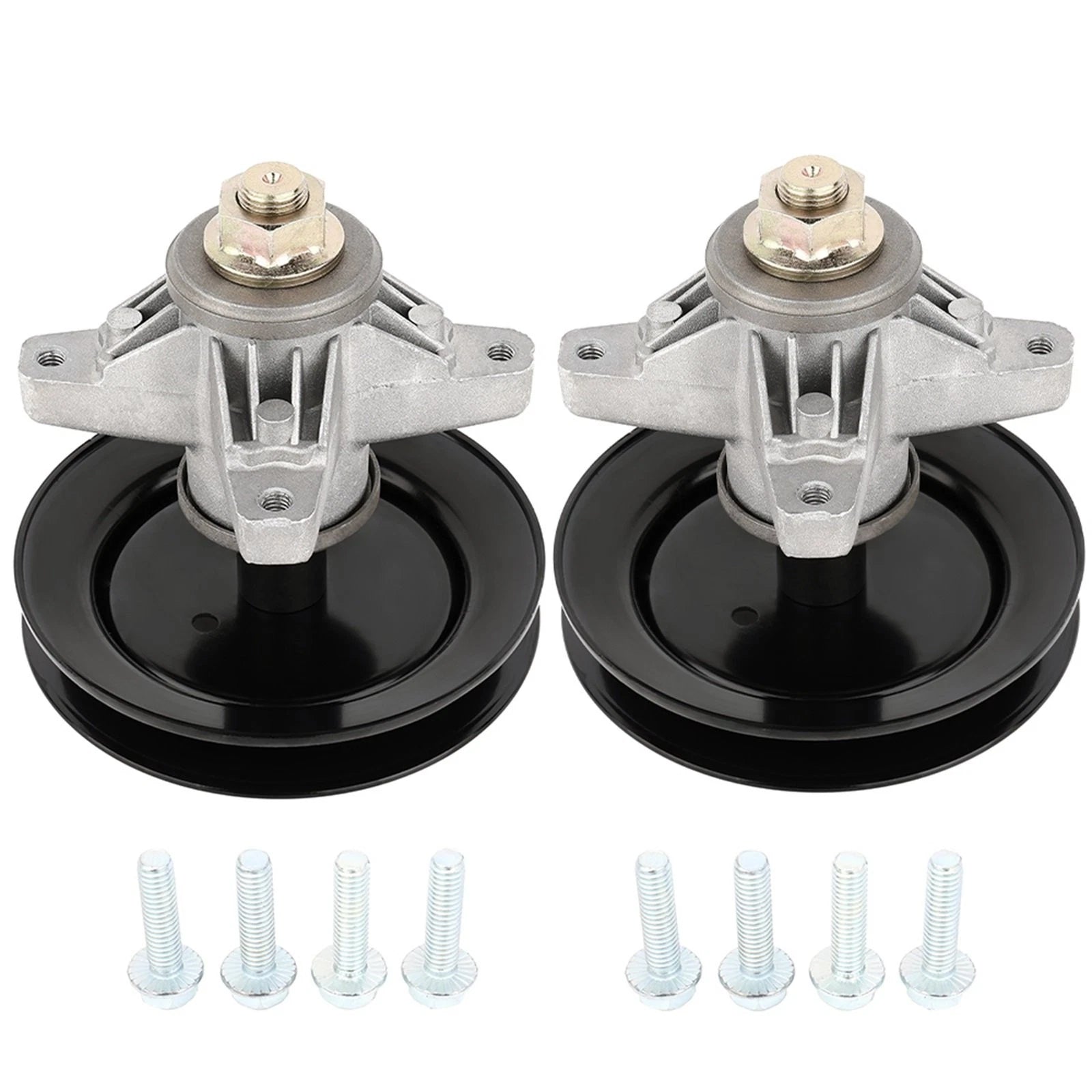Set of 2 Spindle Assembly for MTD Cub Cadet LT1042 (618-04124A, 918-04124A)