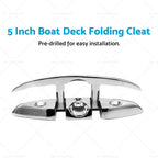 5 Inch Portable Foldable Cleat for Boat Deck (Pre-drilled)