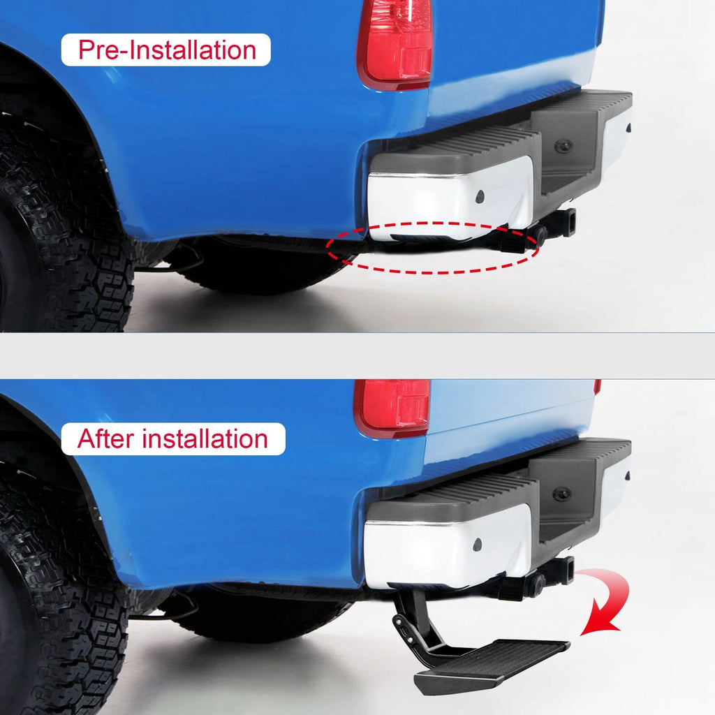 Black Swing Out Bed Corner Step for Dodge Ram 1500 2500 (2019-2023)