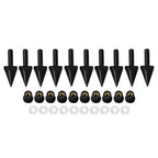 5MM Windshield Screws for Motorcycle - 10 Pcs Black