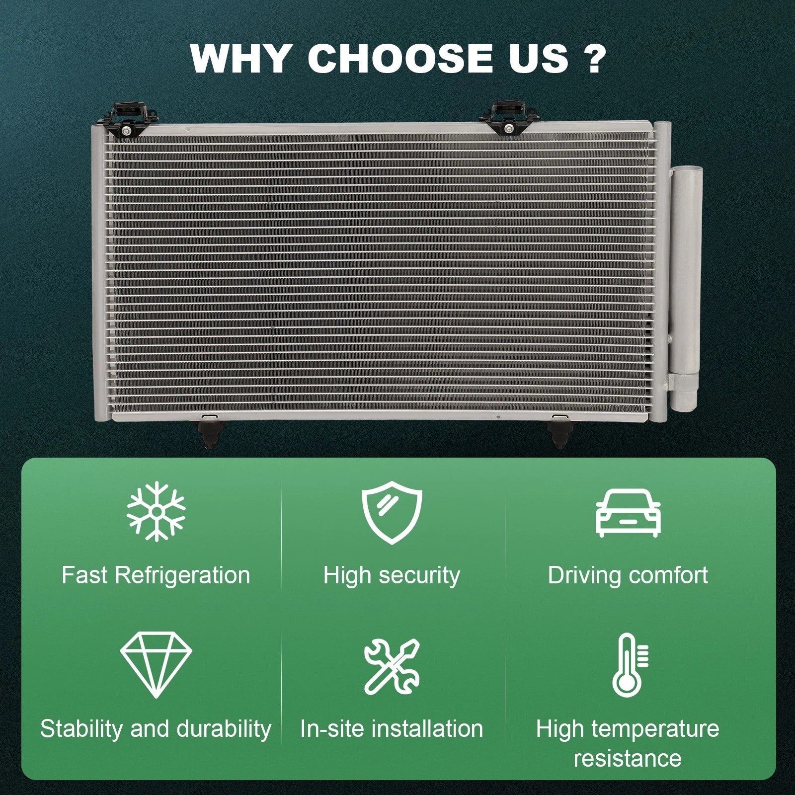 Aluminum AC Condenser for Scion xA xB (2005–2006)