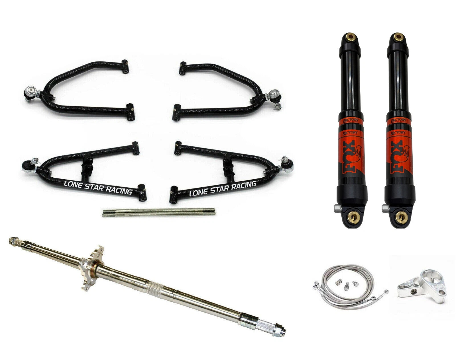 Lonestar LSR Sport +2 A-arms & Axle + Fox 3 Float Suspension Kit for Honda TRX400EX (2000–2009)