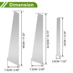 6 Pcs Door Pillar Window Trim for BMW 5-Series (2004–2010) Silver Tone