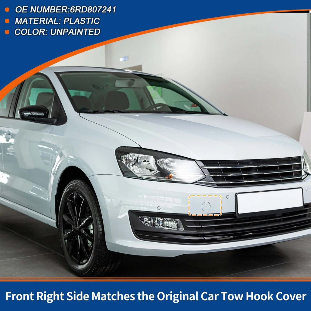 Tow Hook Cover for Volkswagen Polo (2009–2017) No. 6RD807241 Unpainted