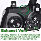 Dual LED Projector Headlights for Chevy Avalanche Tahoe Suburban (2007–2014)