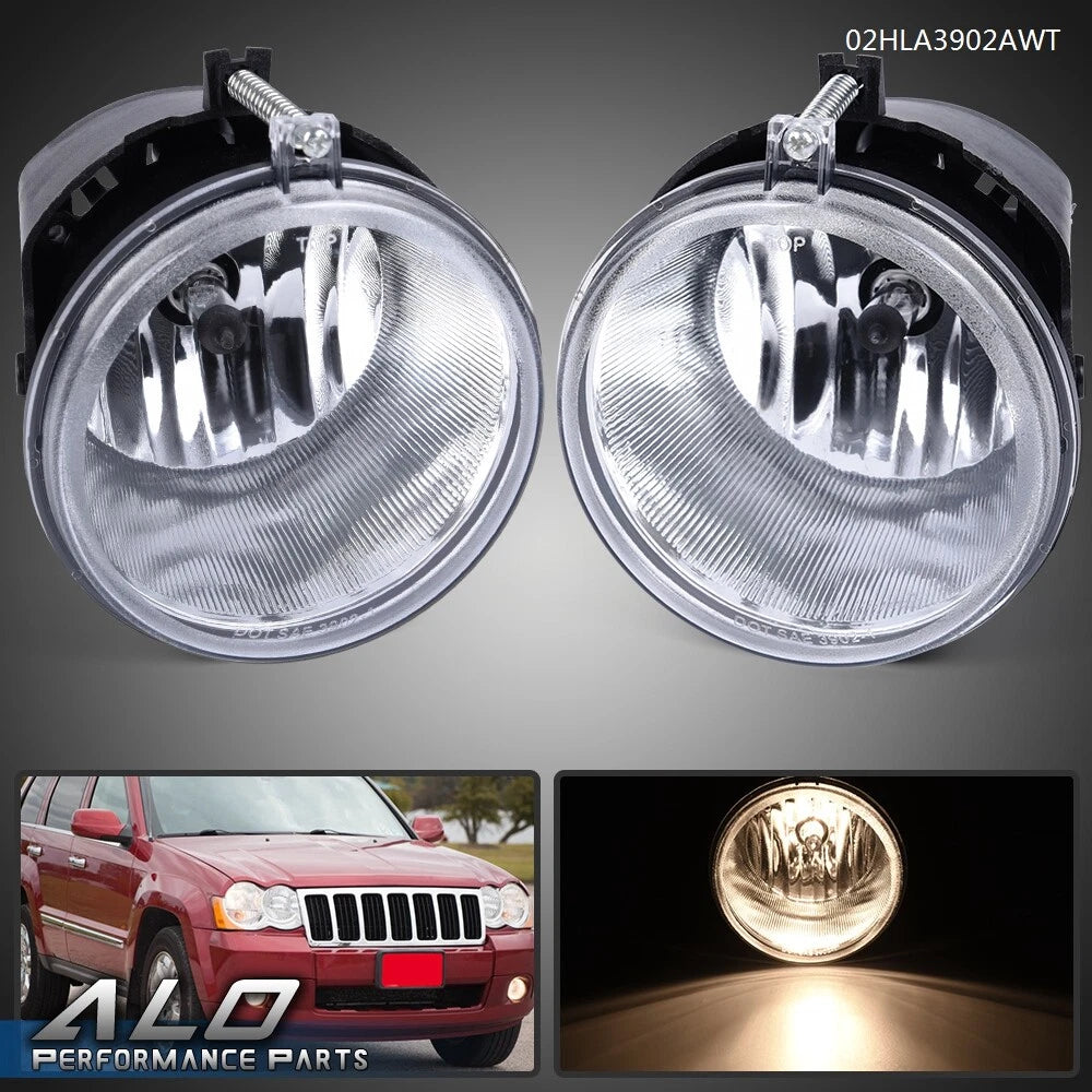 Fog Lights with Bulbs for Jeep Grand Cherokee, Commander, Durango, Dakota