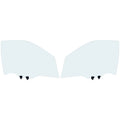 Set of 2 Door Glasses for Honda Pilot