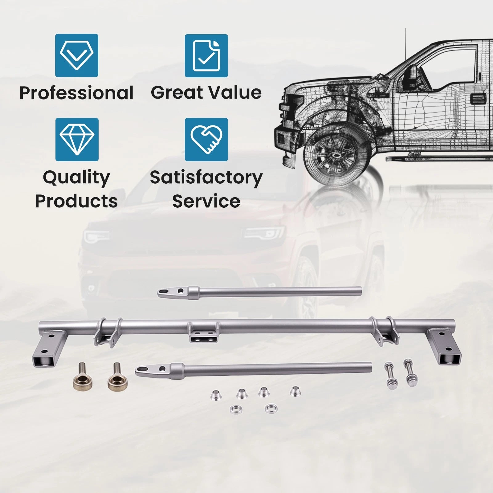 Competition Traction Bar for Acura Integra DA (1990–1993) B-Series RHD