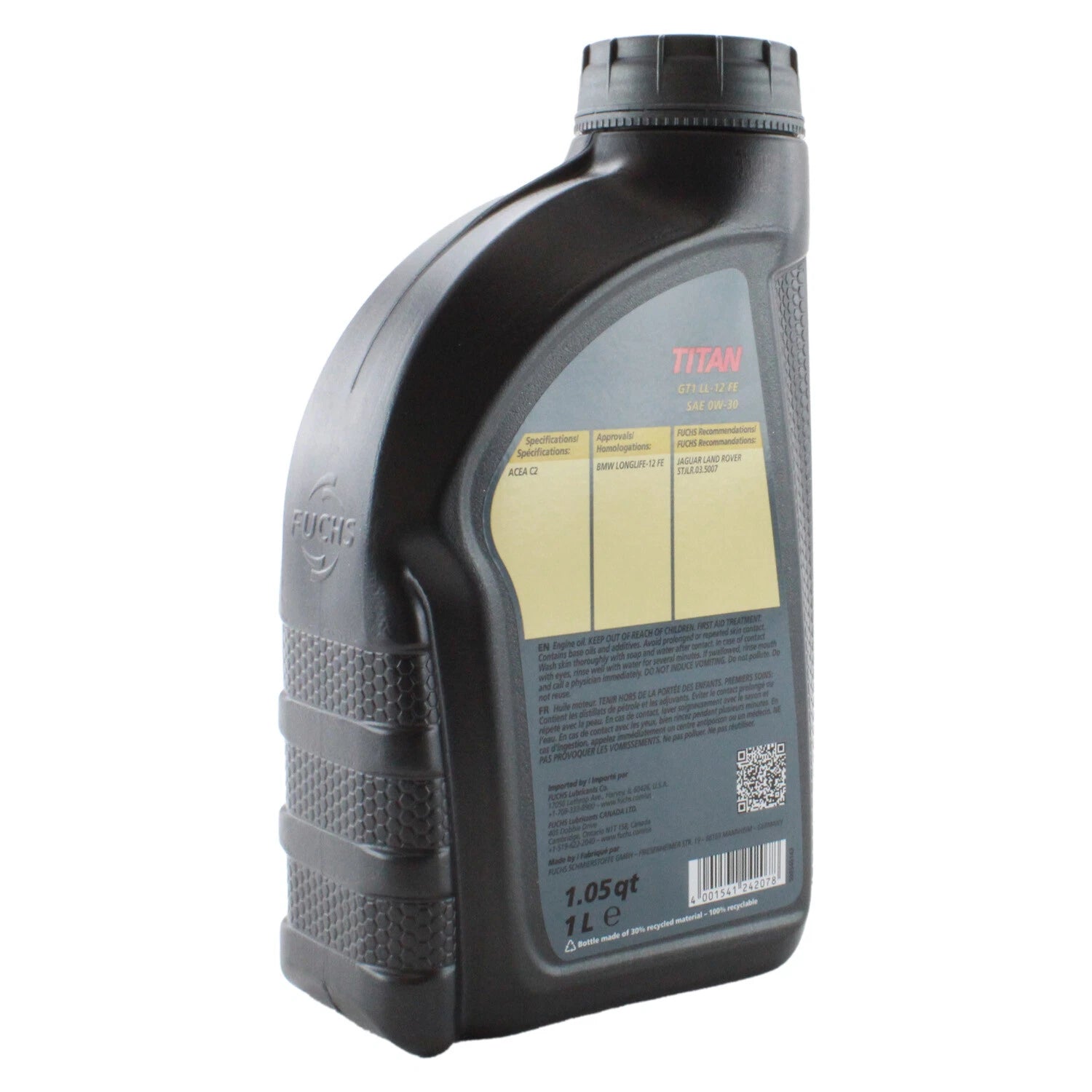 2X Fuchs TITAN GT1 LL-12 FE SAE 0W-30 Engine Oil for (800360908)