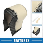 Gear Shifting Knob Cover Trim for Toyota (Carbon Fiber, Black Beige)