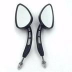 Black Skull Side Mirrors for Harley Super Glide FXE (2006–2017)