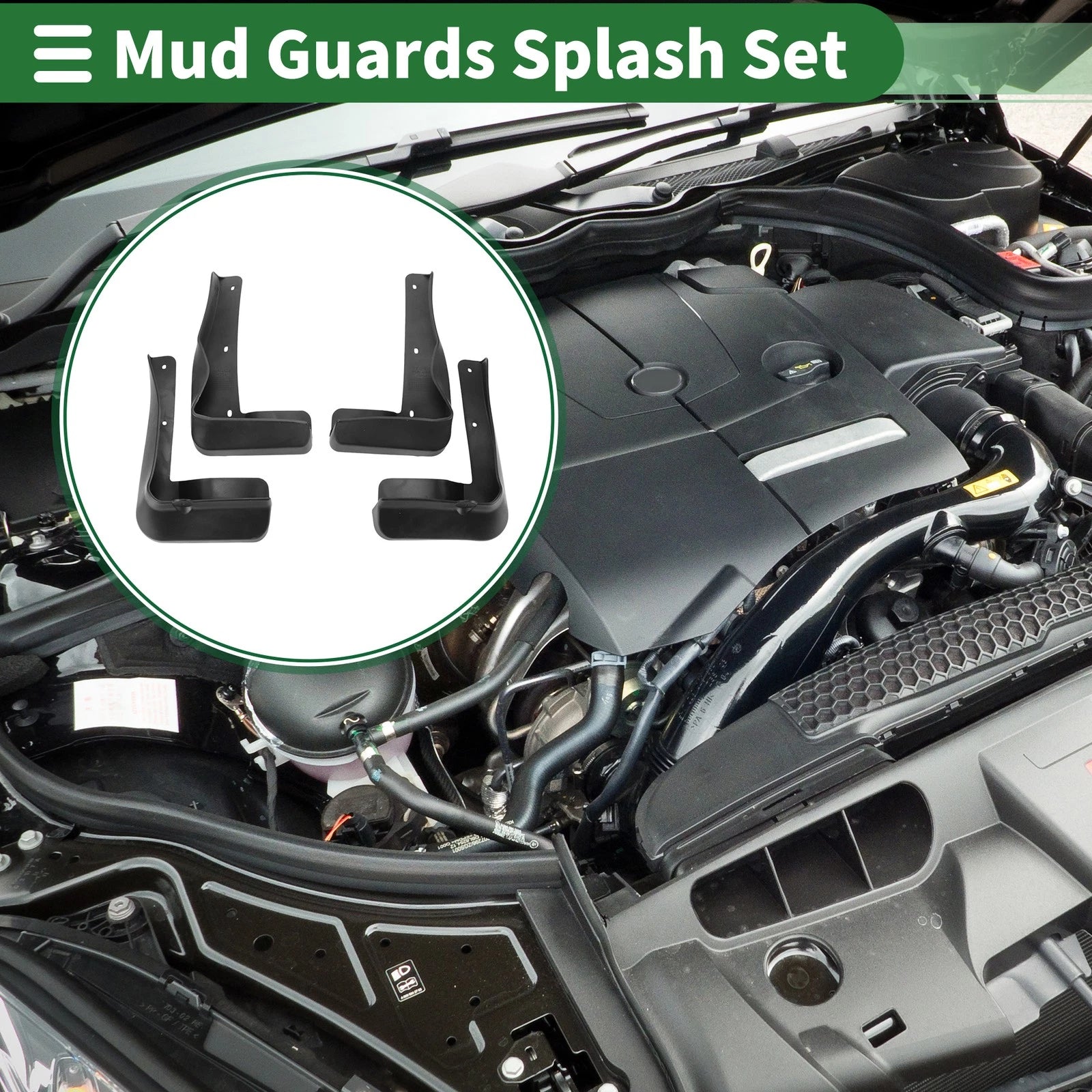 Mud Flaps Splash Guards Set of 4 for Honda Jade (2013–2016)