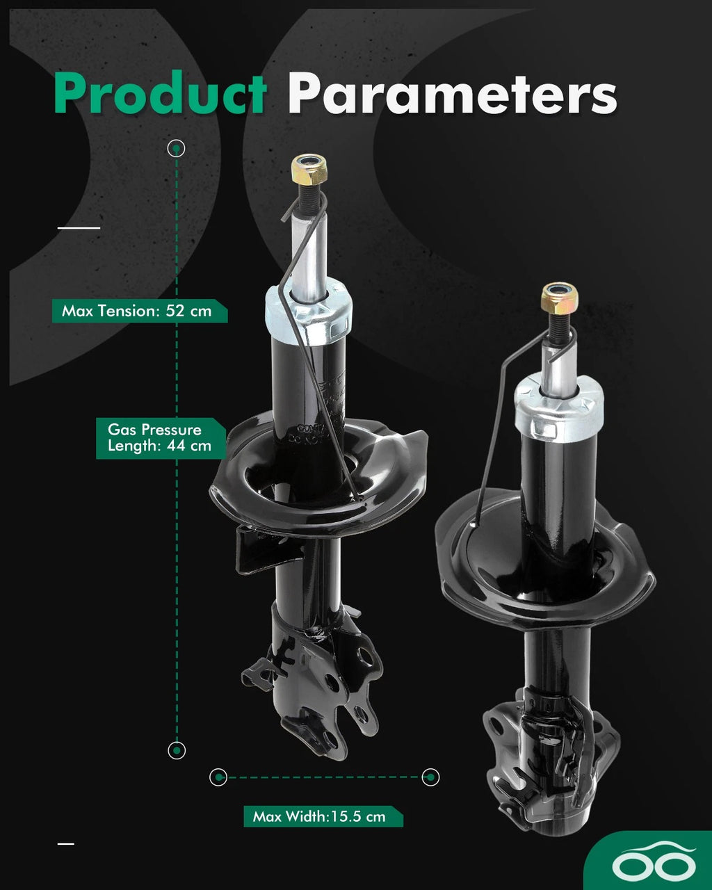 Front Shocks Struts for Nissan Versa (2009–2013)