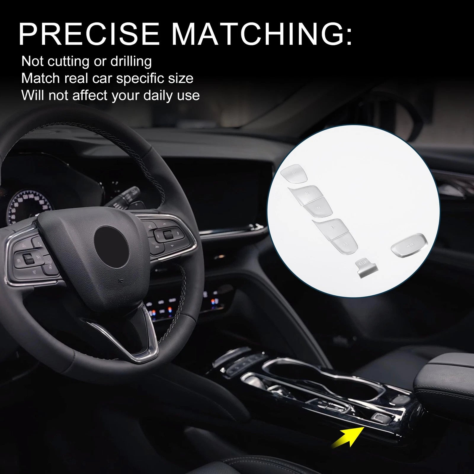 Set of 1 Gear Shift Handbrake Button Switch Cover for Buick Envision (2016–2023)