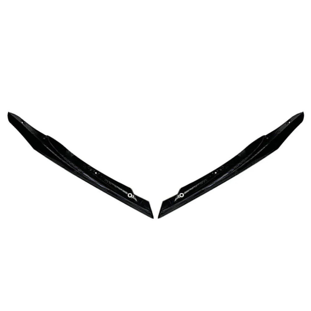Black ABS Front Lip Spoiler Fins for Mercedes Benz A-Class (2016-2018)