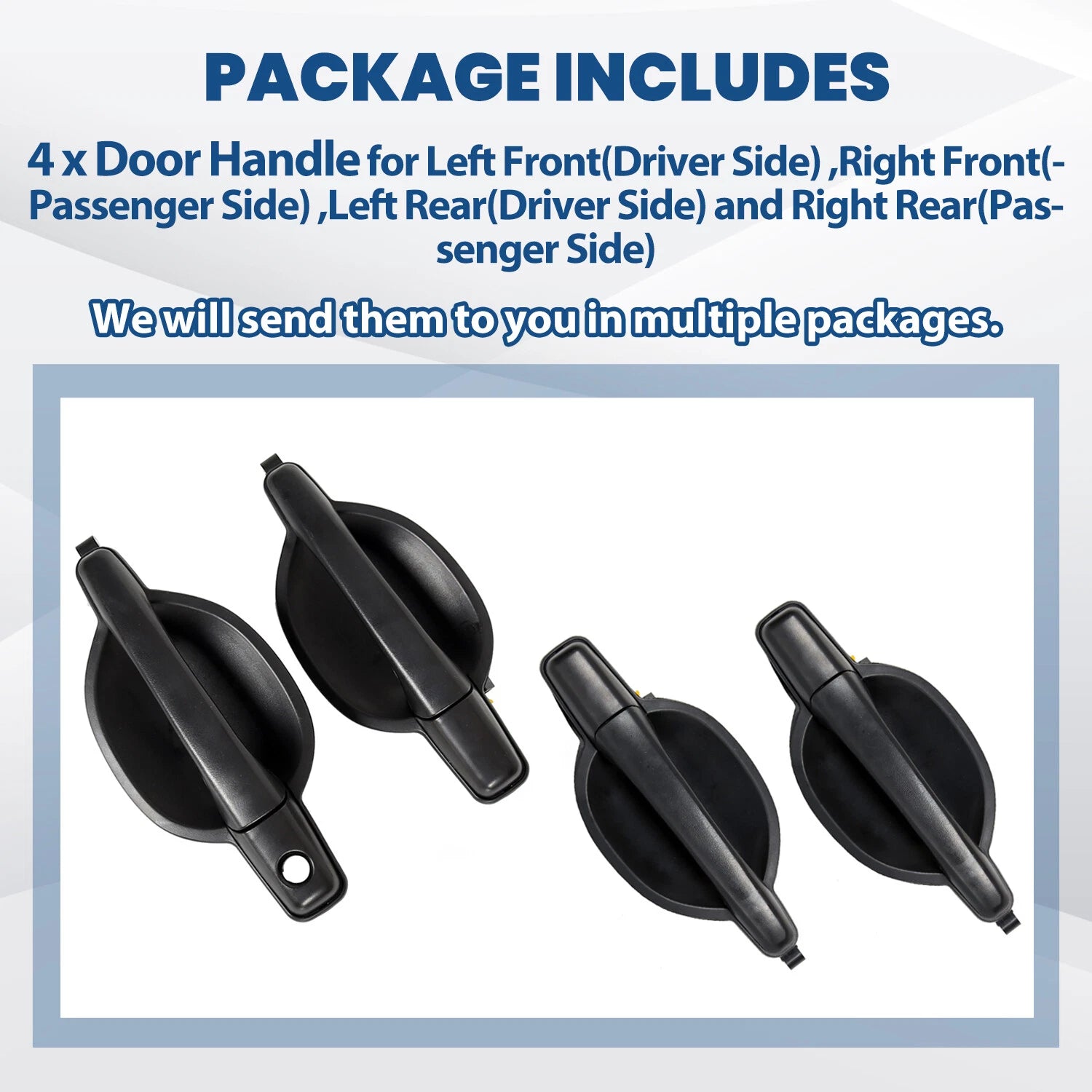 Set of 4 Exterior Door Handles for Mitsubishi Endeavor (2004–2011)