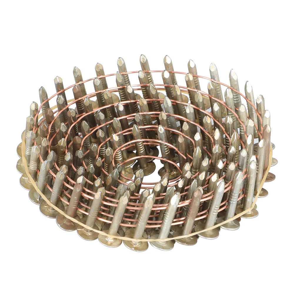 Set of 7200 Galvanized Coil Roofing Nails 3/8" Head Diameter