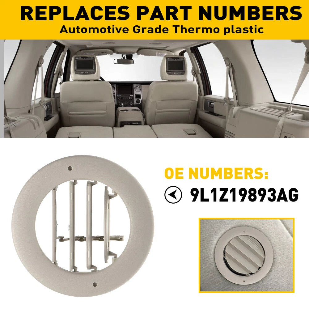 Roof AC Upper Ceiling Air Vent for Ford Expedition  (1997–2002) - Beige