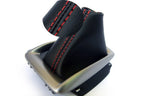 Automatic Shift Boot Cover for Mazda 3 (2014–2016) Red Stitch PVC Leather