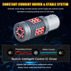 2x 1157 LED Red Strobe Flashing Brake Tail Light Bulbs (Universal)