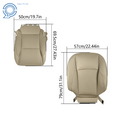 Set of 2 Leather Seat Covers for Lexus ES350 (2007–2012) Beige