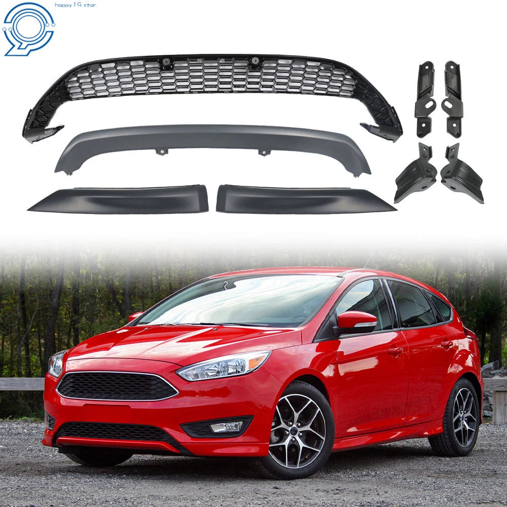Front Lip Cover Set for Ford Focus (2015–2016) Honeycomb Mesh