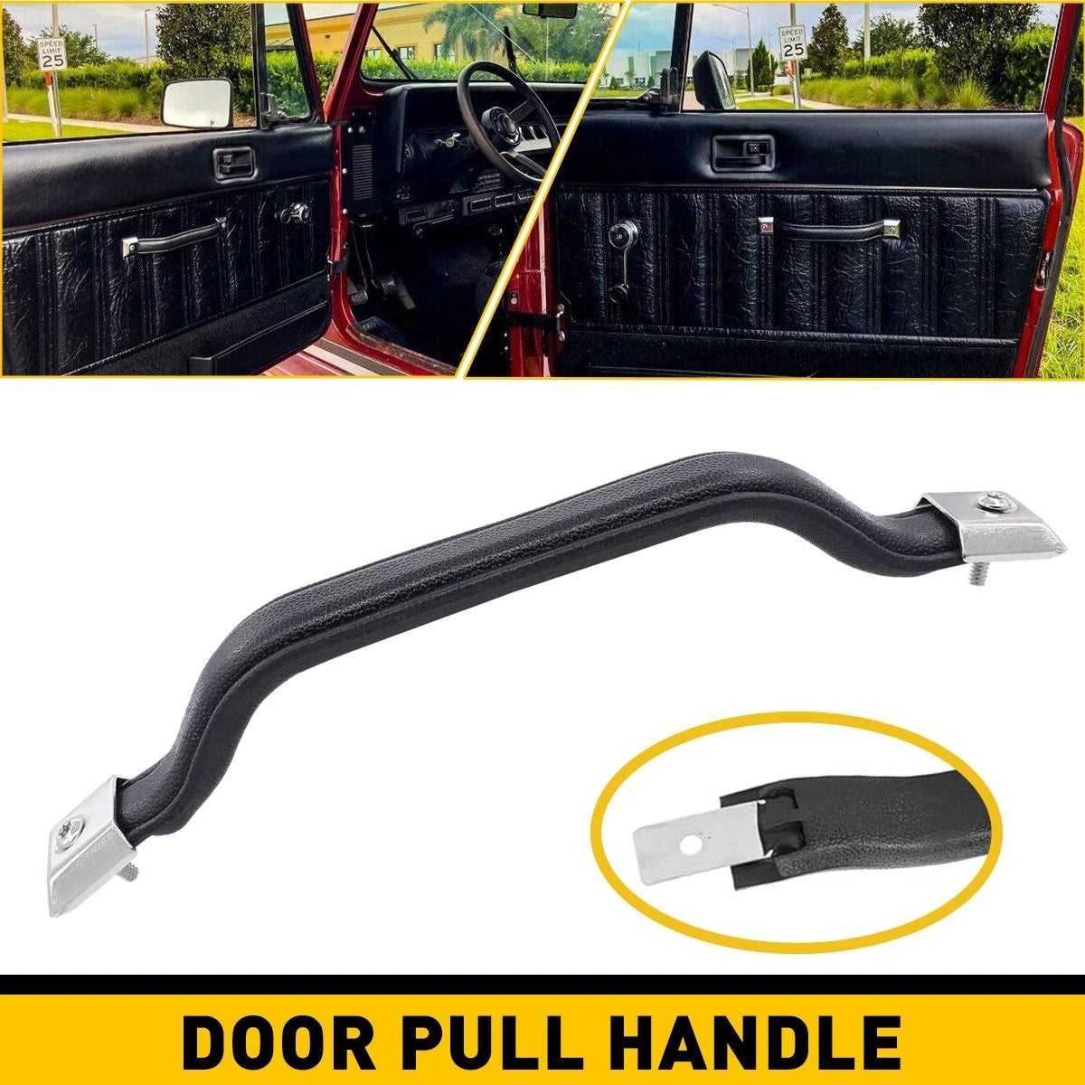Interior Door Handle Pull Strap for Jeep CJ5, CJ7, CJ8, Wrangler YJ (1976–1995) 55009801K V