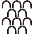 Set of 10 Steel Rope Chain Loop Tie Down D-Rings for Trailers