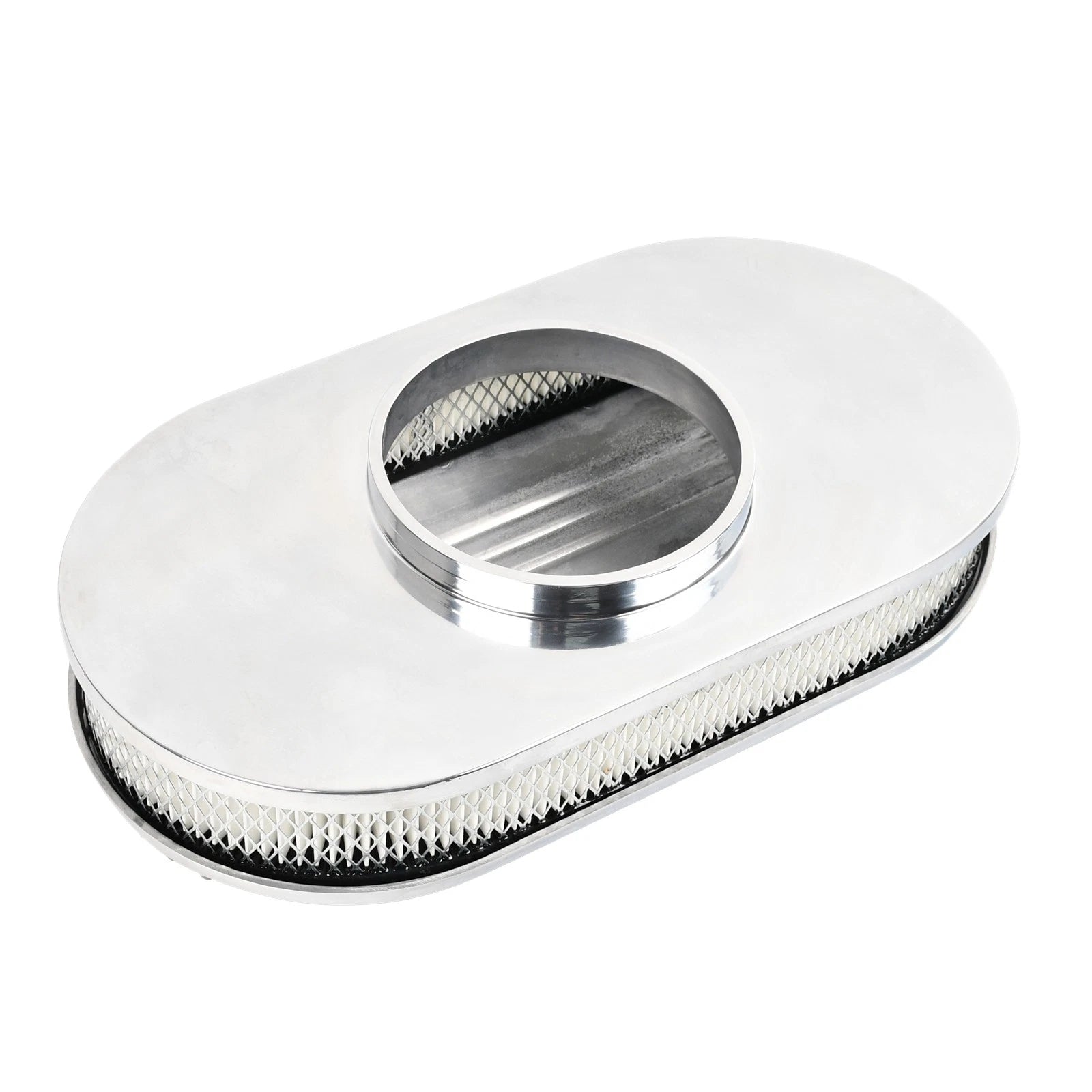 15" Aluminum Oval Air Cleaner Assembly for SBC Chevy Ford (1960–2023)