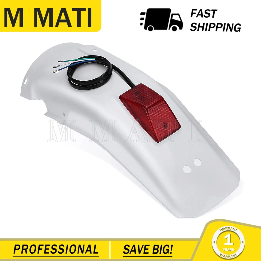Rear Fender w/ Tail Light for Honda XR250R XR350R XR600R XR650L XR250L (1985–2024)