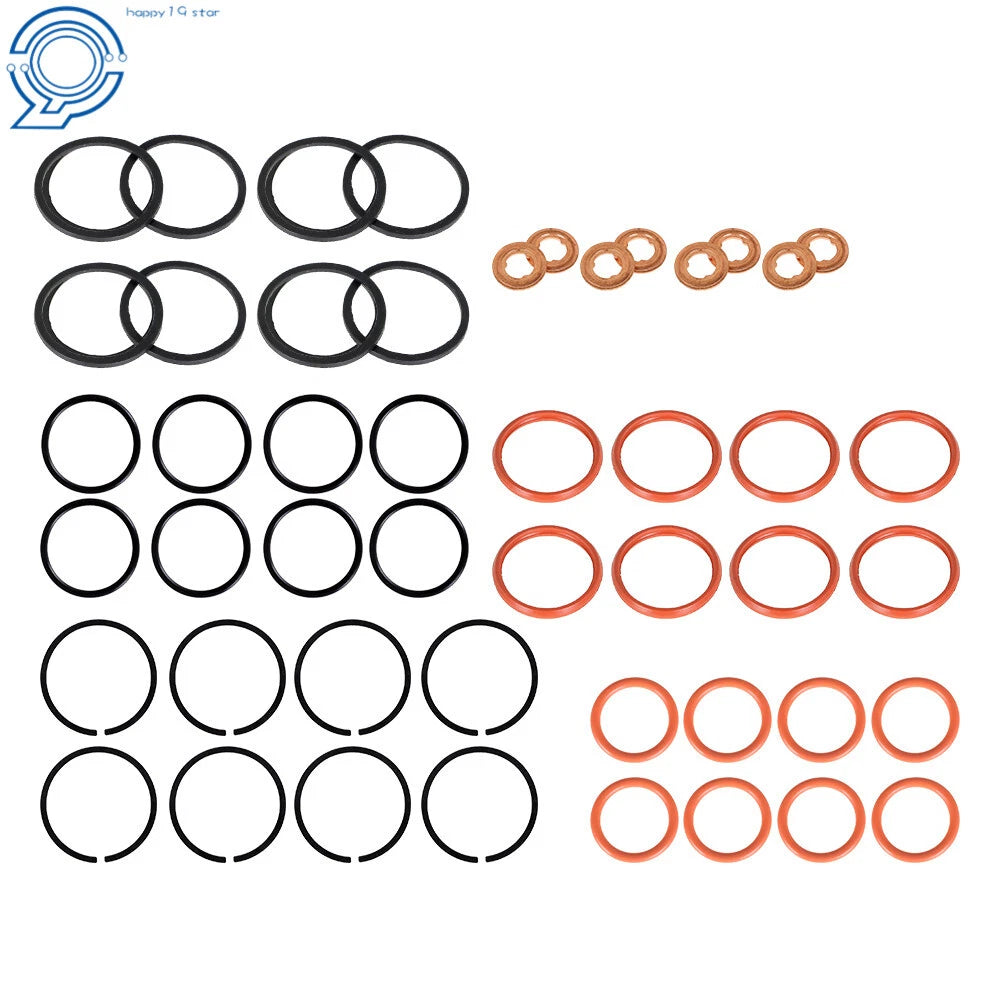 Set of 8 Diesel Fuel Injector O-Ring Seals for Ford Powerstroke (1995–2003)