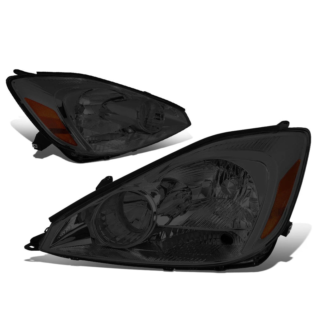 Set of 2 Smoked Housing Amber Corner Headlights for Toyota Sienna (2004–2005)