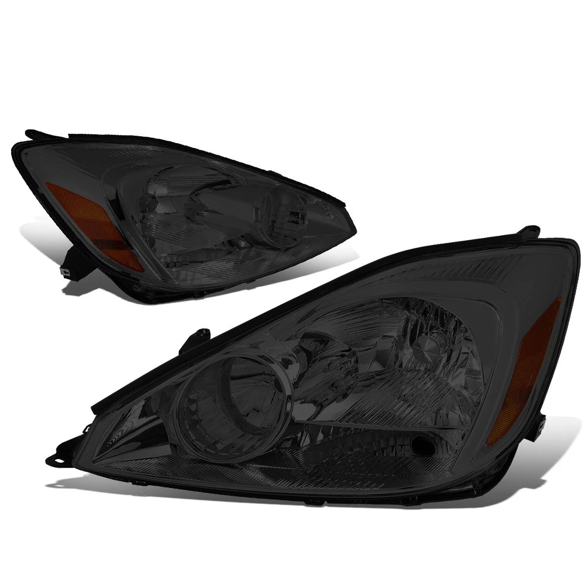 Set of 2 Smoked Housing Amber Corner Headlights for Toyota Sienna (2004–2005)