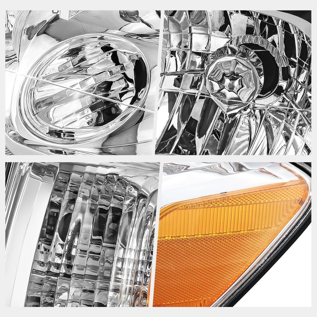 OE Style Headlights for Toyota Sequoia/Tundra (2005–2007) Chrome/Amber