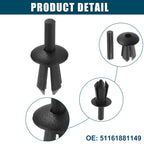 Set of 20 Fender Liner Clips for BMW 128i (No. 51161881149) Black