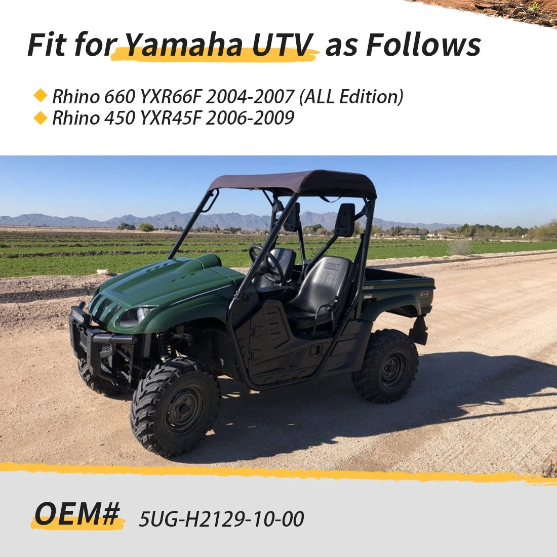 Battery Cover Box Lid for Yamaha Rhino 450, 660 (2004–2009) 5UG-H2129-10-00