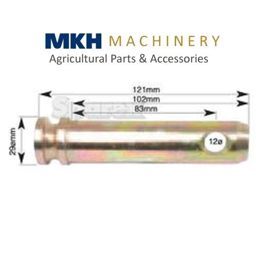 Top Link Pin for Fordson Major, Power Major, Super Major (25mm x 83mm)