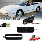 Smoke White LED Front Side Marker Lights for Nissan 240SX S13 (1989–1994)
