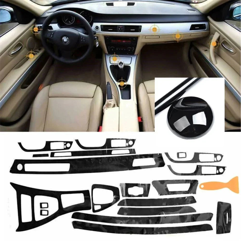 Wrap Trim /1 Set/ Car Interior Decal Stickers Gloss Black