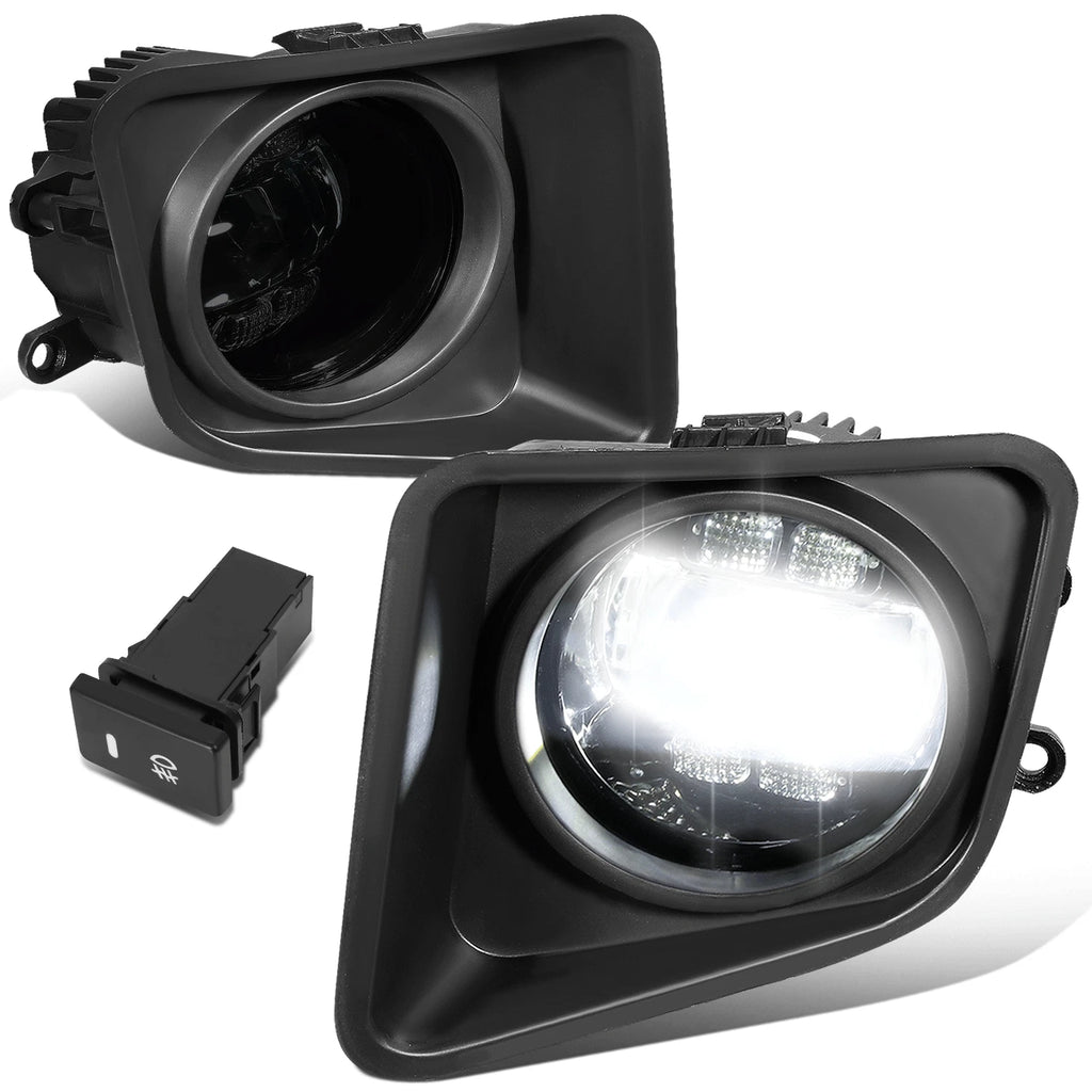 LED Projector Fog Lights for Toyota Tundra (2014–2021) - Smoked Lens, Switch, Bezels