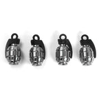 Anodized Grenade Valve Stem Cap Kit for Universal Car SUVs (4-Pack)