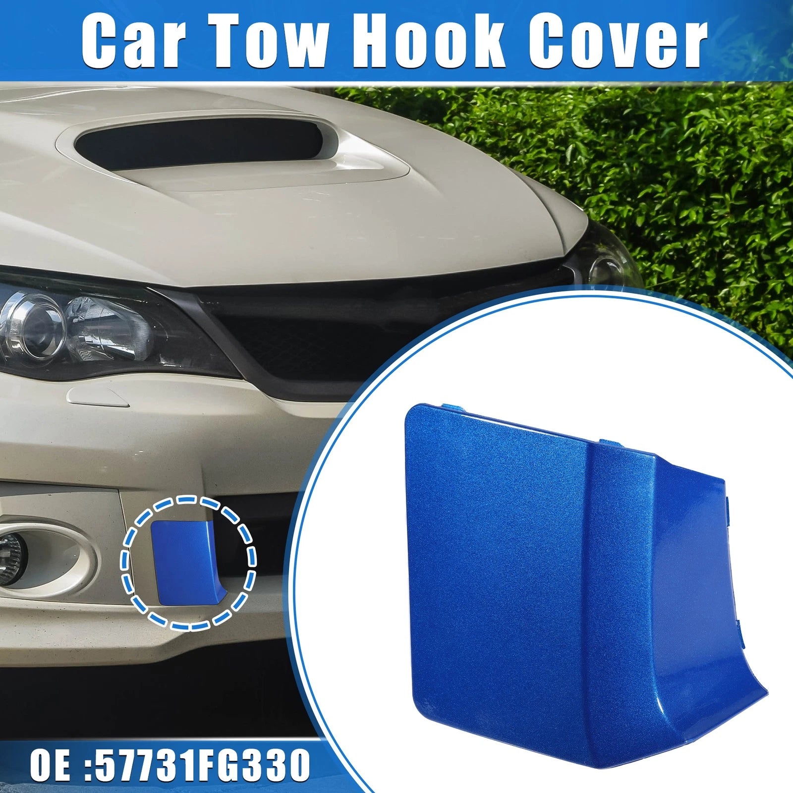 Tow Eye Hook Cover for Subaru Impreza (2010–2014) - Blue
