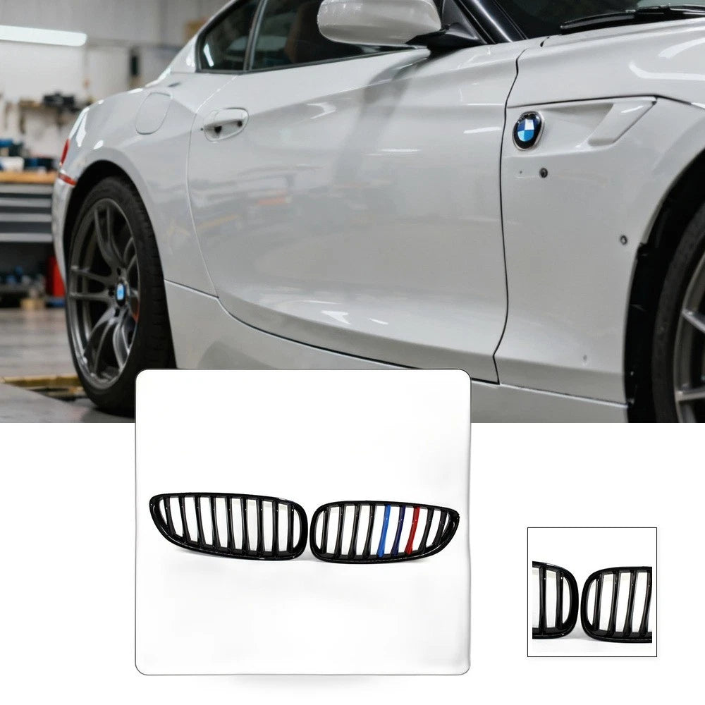 Gloss Black M-Style Front Kidney Grille Pair for BMW Z4 E89 (2009–2016)