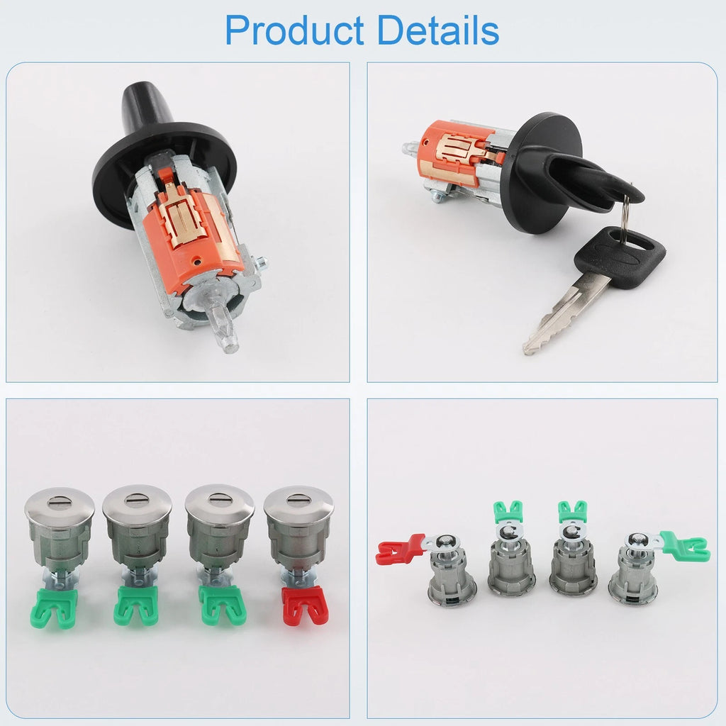 Ignition Cylinder & Door Lock Set for Ford Econoline E150 E250 E350 (1992-2014)