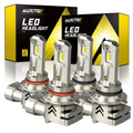 Set of 4 9005 & 9006 LED Headlight Combo for