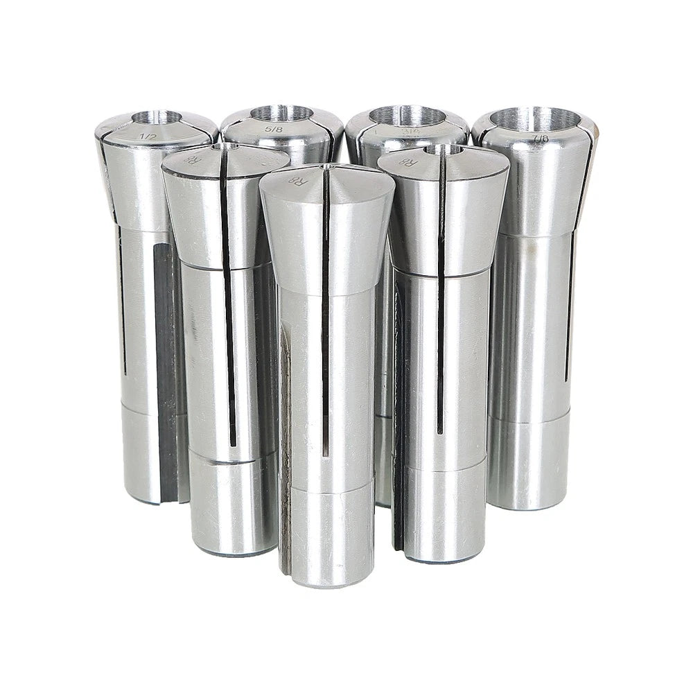 7 Piece R8 Collet Set for Bridgeport (1/8" to 7/8")