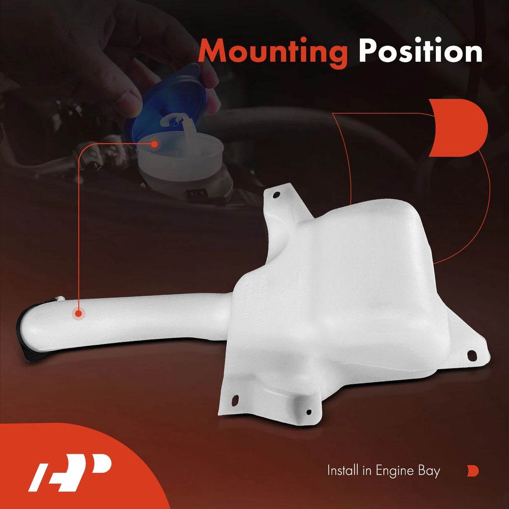 Windshield Washer Reservoir with Cap & Pump for Mitsubishi Eclipse (2000-2005)