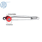 1 Ton Manual Chain Hoist with 2 Hooks and 8' Lift