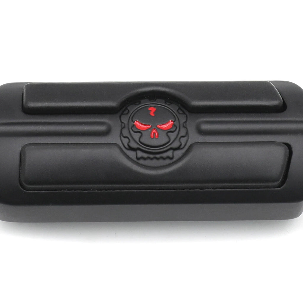 32mm Engine Guard Black Skull Footpeg Highway Footrest for Harley