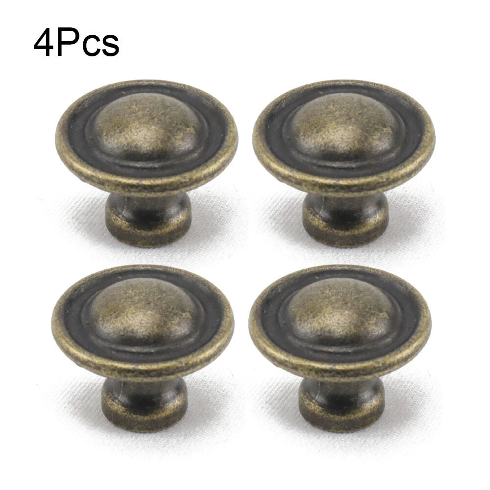 Set of 4 Vintage Drawer Knob Door Handle Pulls for Kitchen Bath Cabinet